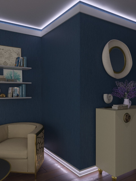 Карниз для подсветки EVROWOOD M06 LED ( д 2000 х в 80 х ш 18 мм)